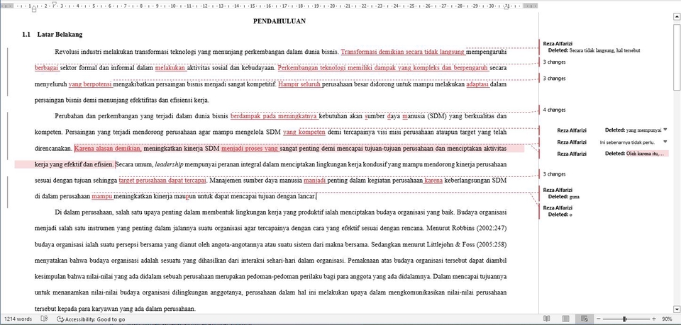 Proofreading - Academic Proofreading, Editing, Paraphrasing Bahasa Indonesia (EYD/PUEBI-based) - 3