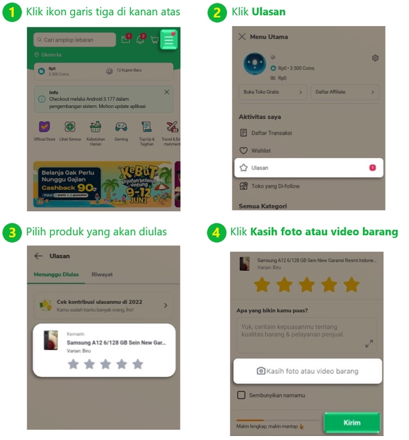 Memberi Review - Jasa Riview / Rating / Ulasan Bintang 5 Marketplace | Review Tokopedia | Riview Shopee - 3