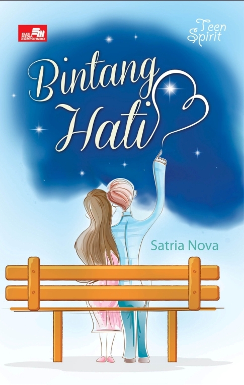 Jasa proofreading bahasa indonesia untuk novel remaja "Bintang Hati" dengan latar langit berbintang.