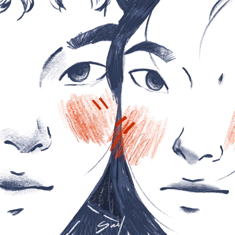 Gambar Potret - gambar potrait dengan pencil brush di procreate - 5