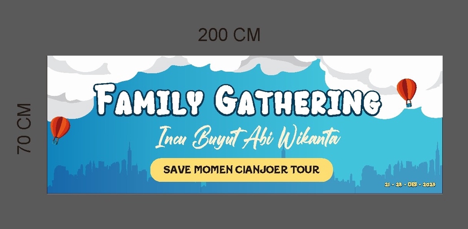 Desain Spanduk Family Gathering Incu Buyut Abi Wikanta, jasa desain spanduk online, desain spanduk unik, harga jasa desain spanduk
