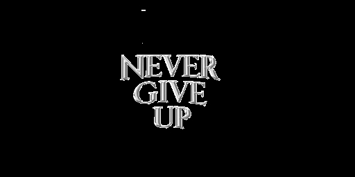 Logo - Never Give up - 5