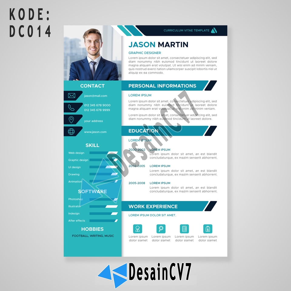 Portfolio & Resume - Desain Curriculum Vitae (CV) Proses 1 Hari - 2