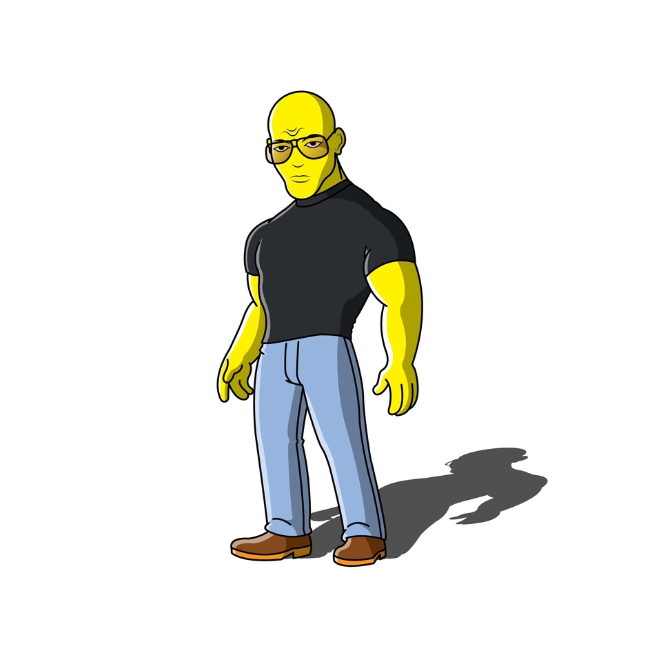 Jasa desain karakter kartun pria berbaju hitam dengan celana biru, desain karakter untuk game, karakter fantasi, jasa pembuatan karakter vtuber, jasa desain maskot, desain karakter.