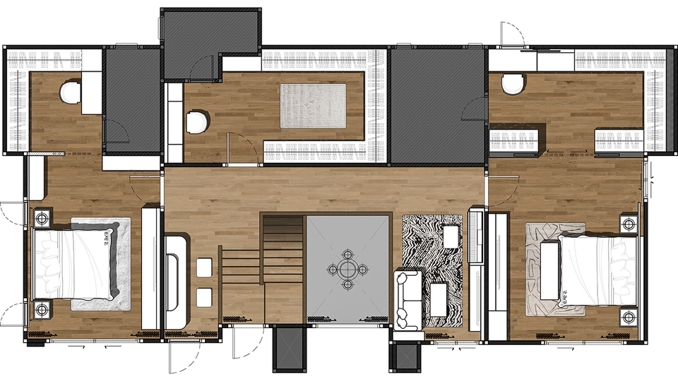 ออกแบบแปลน - รับลงสี Layout Plan/Master Plan วางเฟอร์นิเจอร์ลงสี Layout Plan/Master Plan - 7