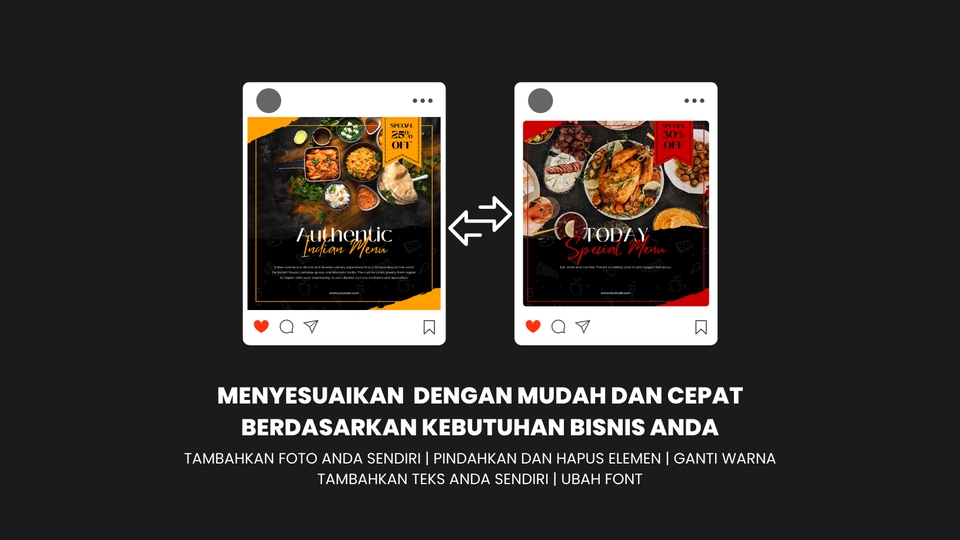 Banner Online - 90 Template Instagram Untuk Restoran, Template Canva, Instagram Makanan, Desain Bisnis Makanan - 3