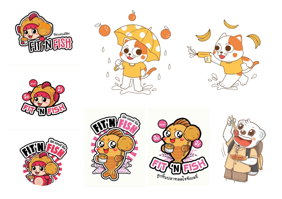 ออกแบบ Character & Mascot - ออกแบบคาแรคเตอร์ / มาสคอต / มาสคอตโลโก้ หลากหลายแบบสไตล์ - 3