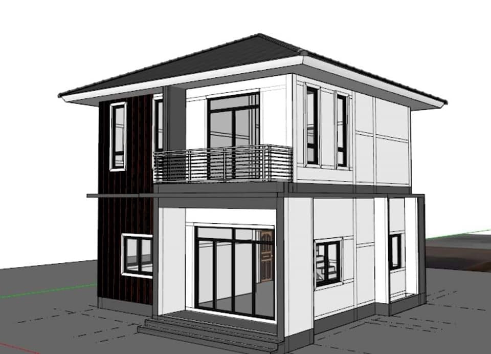 เขียนแบบวิศวกรรมและออกแบบโครงสร้าง - ออกแบบ เขียนแบบบ้าน 4.18 HOME - 6