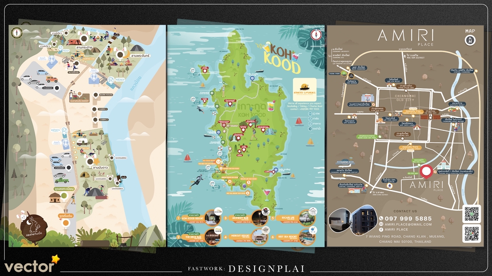 วาดแผนที่ - Map Design ออกแบบแผนที่ งานดี มีสไตล์ - 14