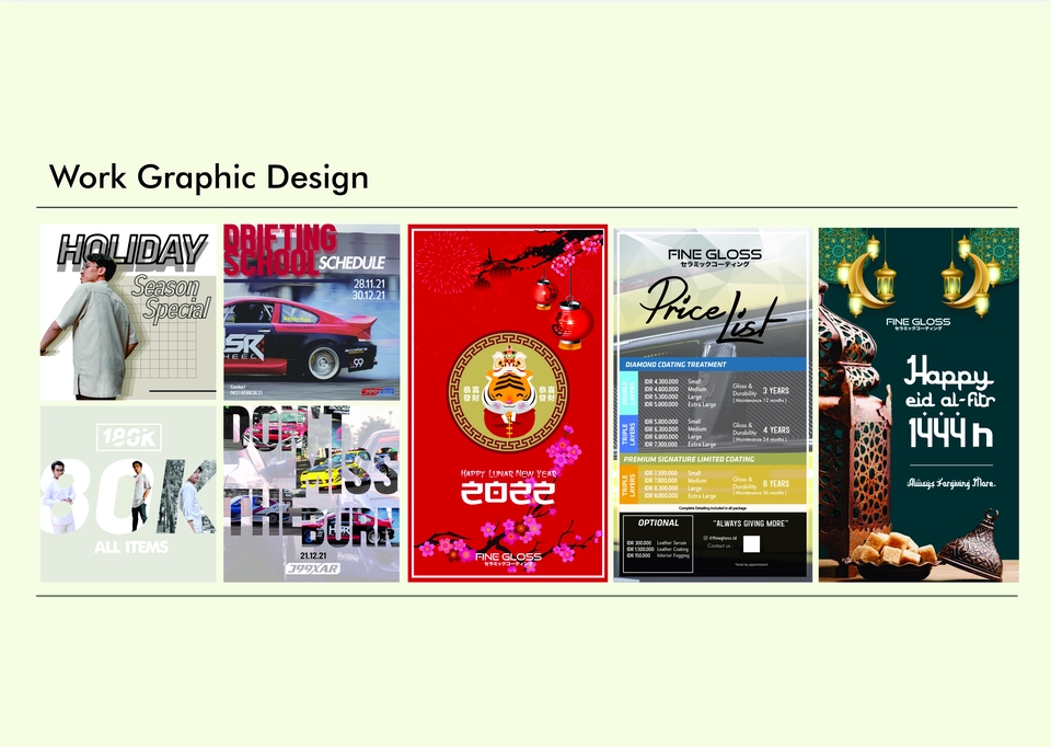 Desain logo kreatif dan profesional untuk berbagai keperluan, seperti bisnis, restoran, dan organisasi.