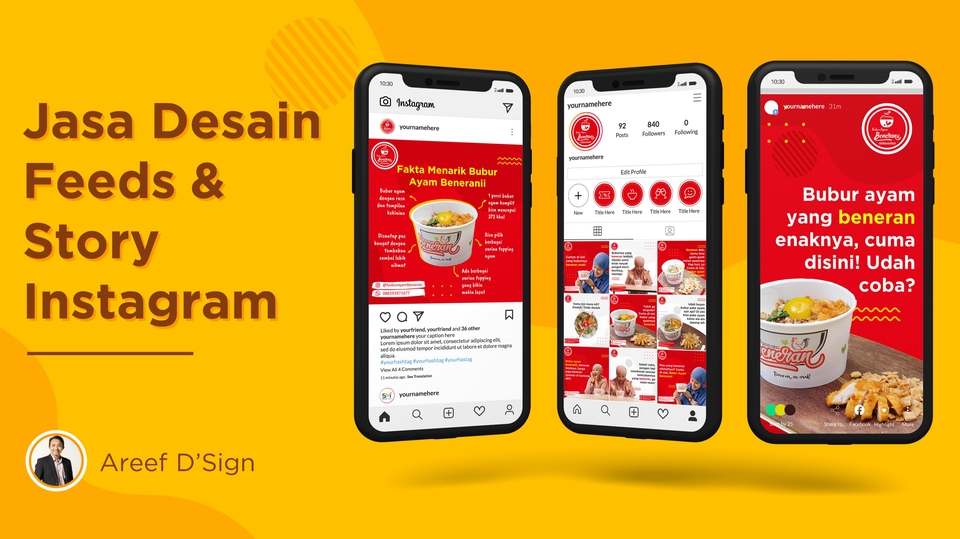 Banner Online - Desain Instagram Feeds & Story Untuk Berbagai Akun Instagram Bisnis - 1