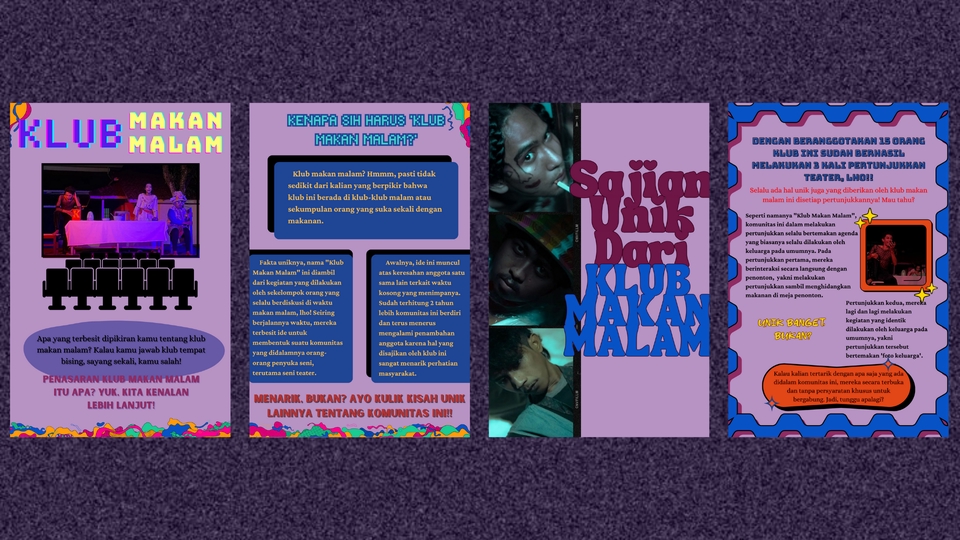 Desain Brosur Makanan Klub Makan Malam - desain brosur unik makanan klub makan malam untuk undangan makan malam.