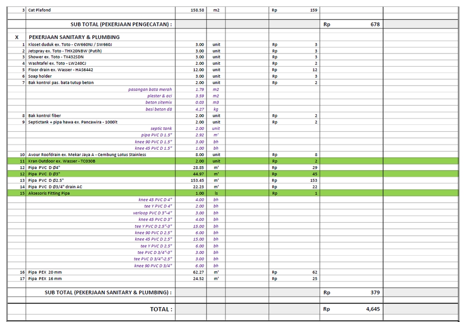 Analisis Data - Perhitungan Volume Pekerjaan Bangunan / Bill of Quantity - 7