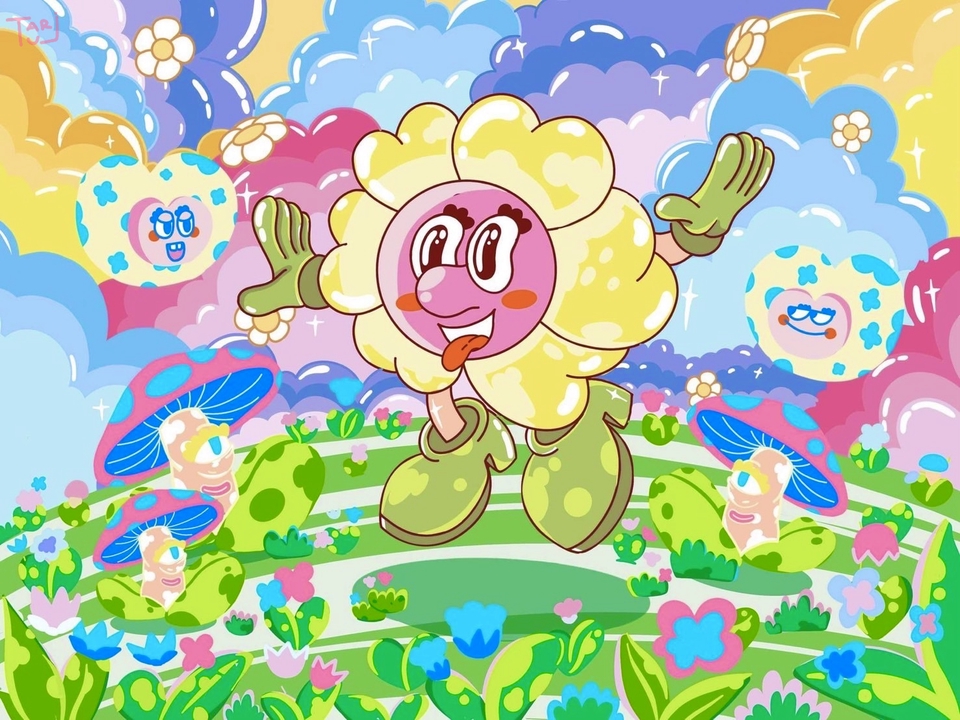 วาดภาพประกอบการ์ตูนน่ารัก สไตล์ดิจิตอลเพ้นท์