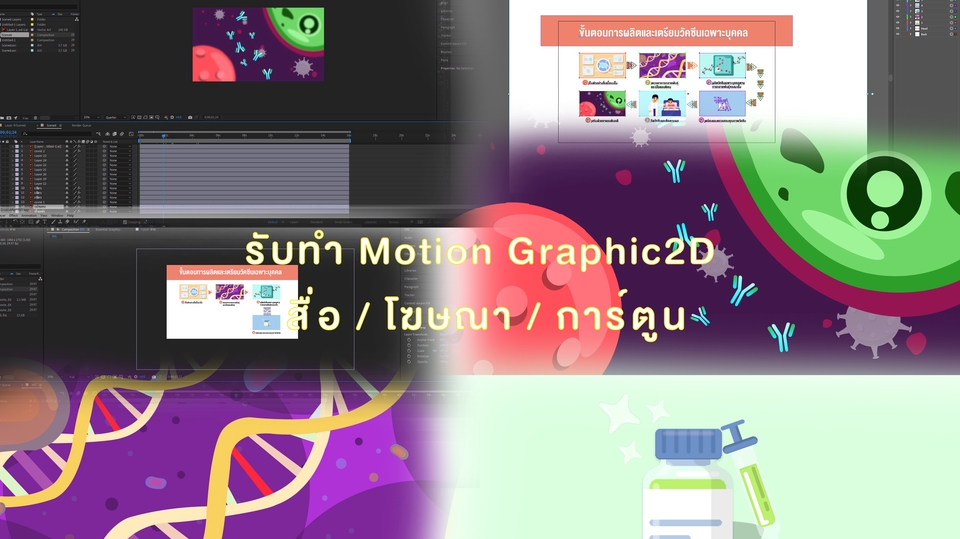 Motion Graphics - รับทำ Motion Graphics สื่อ / โฆษณา / การ์ตูน ราคาถูก - 1