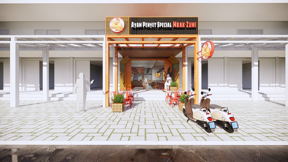 3D & Perspektif - Jasa Desain Interior Rumah, Restoran, Booth, Cafe, atau Kos-kosan  - 12