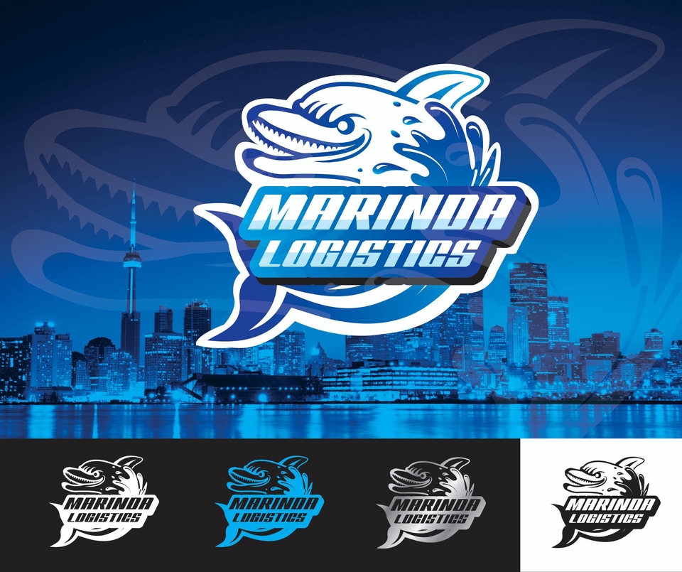 ออกแบบโลโก้ บริษัท ขนส่ง โลโก้เรียบหรูดูแพง โลโก้ สัตว์น้ำ โลโก้ ปลาโลมา