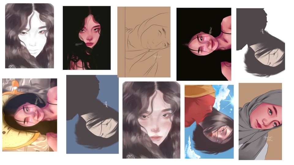 Desain Karakter - Ubah fotomu menjadi gambar karakter menarik! Dapat digunakan untuk foto profil, dll - 10