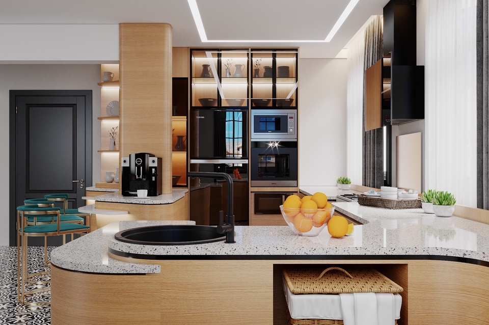 3D & Perspektif - DESAIN 3D KITCHEN SET KUALITAS HD RENDER - 3