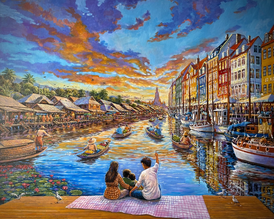 วาดภาพเหมือน Portrait - รูปวาด portrait สีน้ำมันบนผ้าใบ - 4