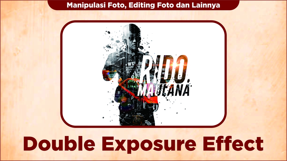 Jasa edit foto online, efek double exposure, edit foto prewedding, photoshop, Ridho Majuana