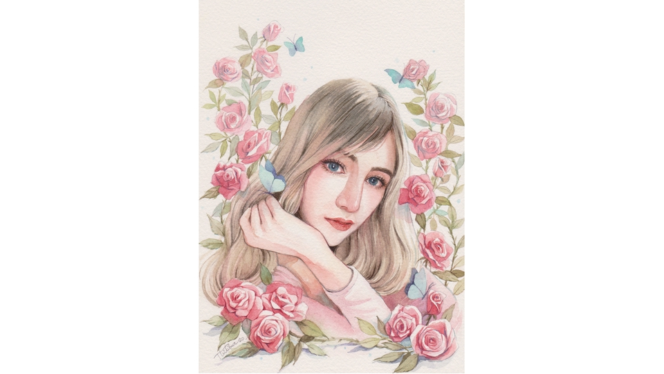 วาดภาพประกอบ - วาดภาพประกอบสีน้ำ ภาพวิวทิวทัศน์ สัตว์เลี้ยง ดอกไม้ - 11