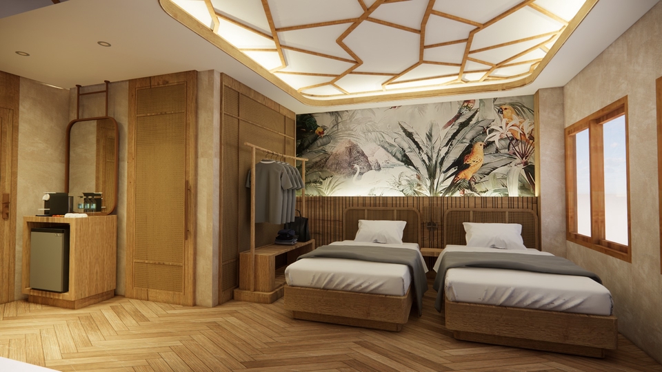 3D Perspective - ออกแบบตกแต่งภายใน วางแปลน.ขึ้นโมเดลสามมิติ.เขียนแบบก่อสร้างเพื่อประเมินราคา บ้าน,โรงแรม,คาเฟ่ - 1