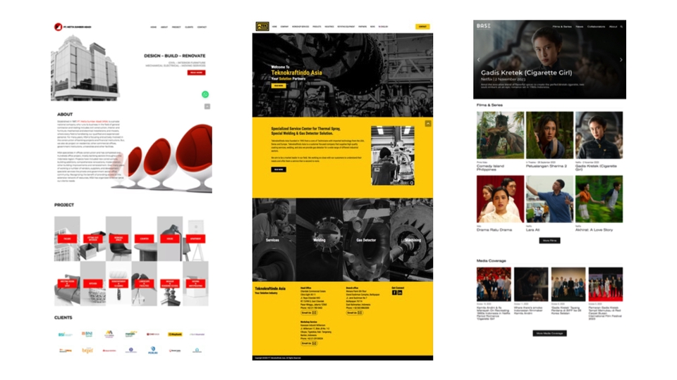 Jasa pembuatan website profesional dengan desain modern dan responsif.