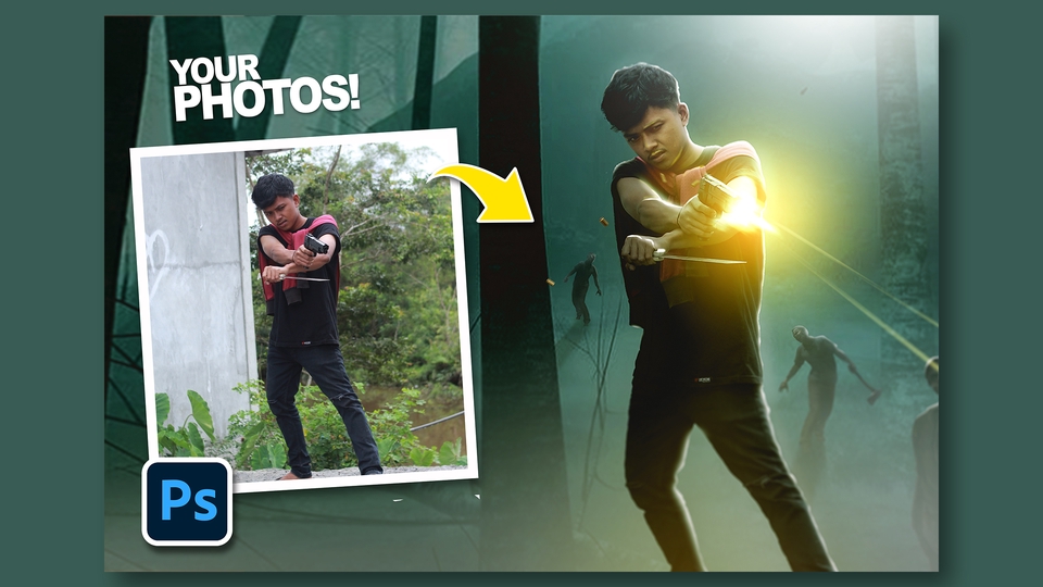 Edit Gambar & Photoshop - Edit manipulasi foto sangat nyata dan fantastis, dalam 1 hari - 4