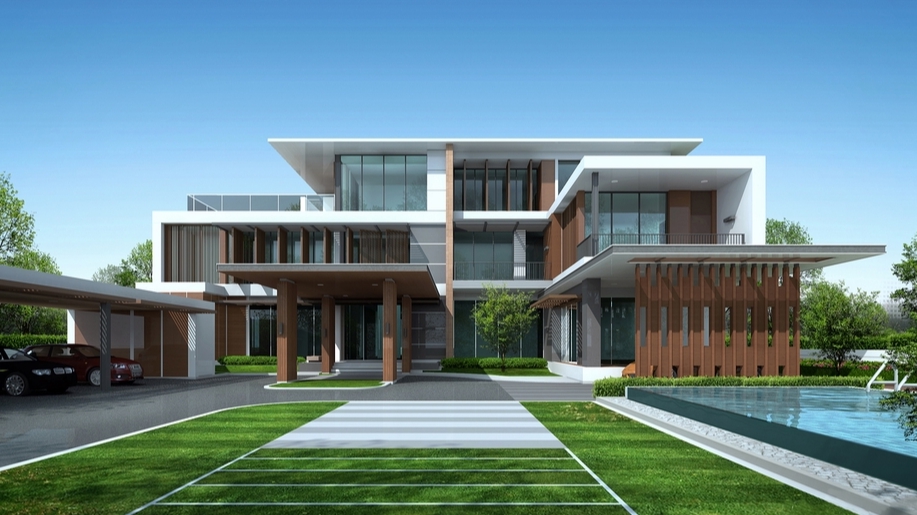 3D Perspective - งานเขียนภาพ 3D Perspective ภายนอก และรับงานออกแบบบ้าน/อาคารทุกประเภท - 14