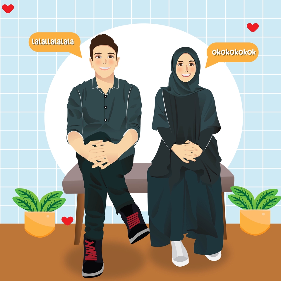 Gambar dan Ilustrasi - Potrait Vektor Illustrasi  - 5