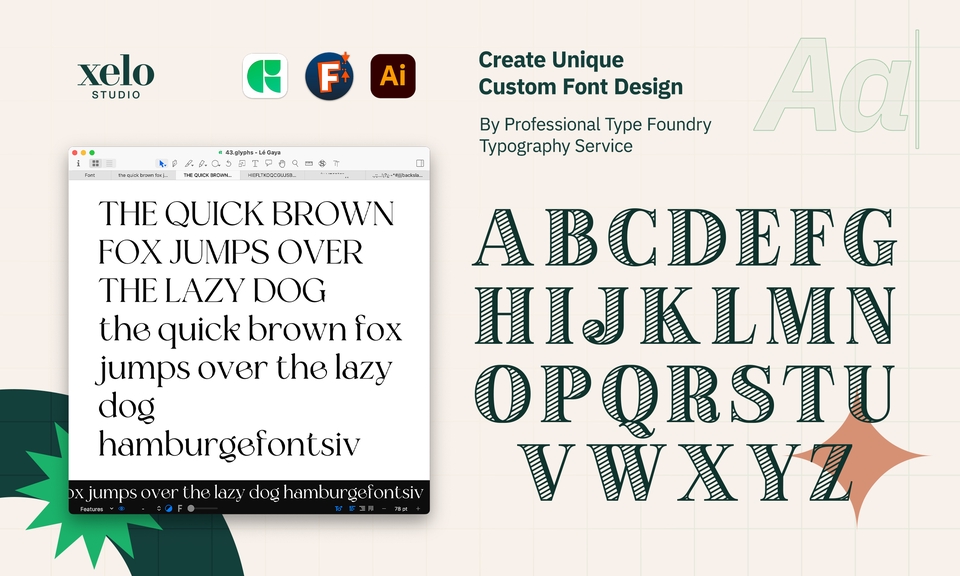 Jasa Lainnya - Membuat font kustom untuk merek, web, dan proyek, unik dan orisinal - 19