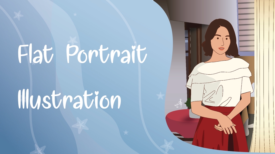 Gambar dan Ilustrasi - Flat Portrait Illustration - 1