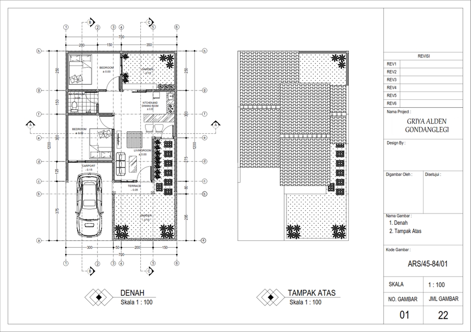 Jasa drafter autocad freelance gambar denah dan tampak atas desain rumah