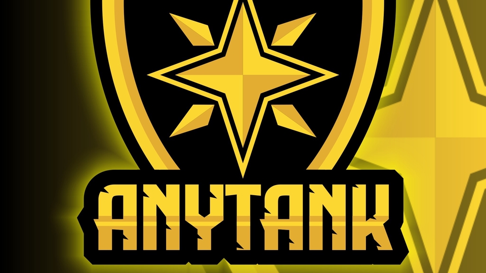 Desain logo esport Anytank keren, jasa desain logo online murah