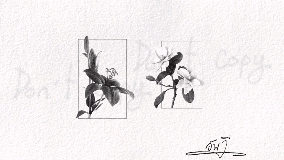 ออกแบบลายสัก ดอกไม้สวยๆ สไตล์มินิมอล สำหรับผู้หญิง