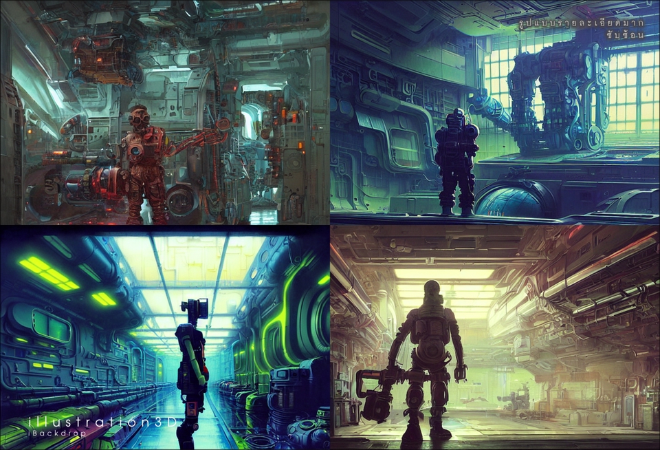 รับวาดภาพประกอบ 3 มิติ สไตล์ไซไฟ สำหรับเกมส์ หรือ แบ็คกราวด์
