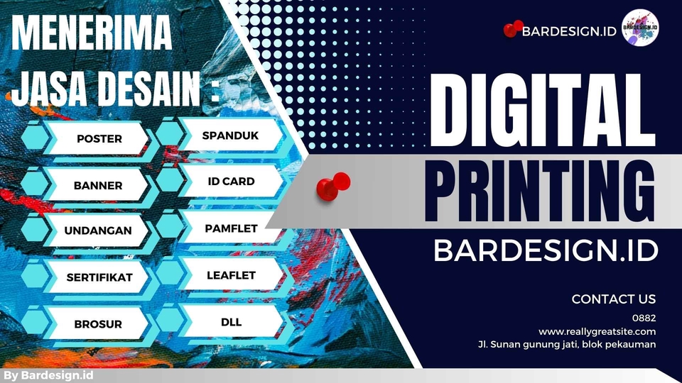 Jasa Digital Printing dan Desain, Brosur, Spanduk, Undangan, Kartu Nama, Sertifikat di BarDesign.ID