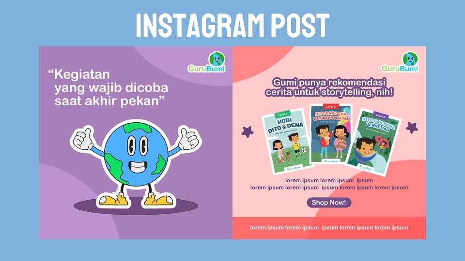 Banner Online - Desain carousel feed instagram, untuk banner online, tugas, dan iklan. - 7