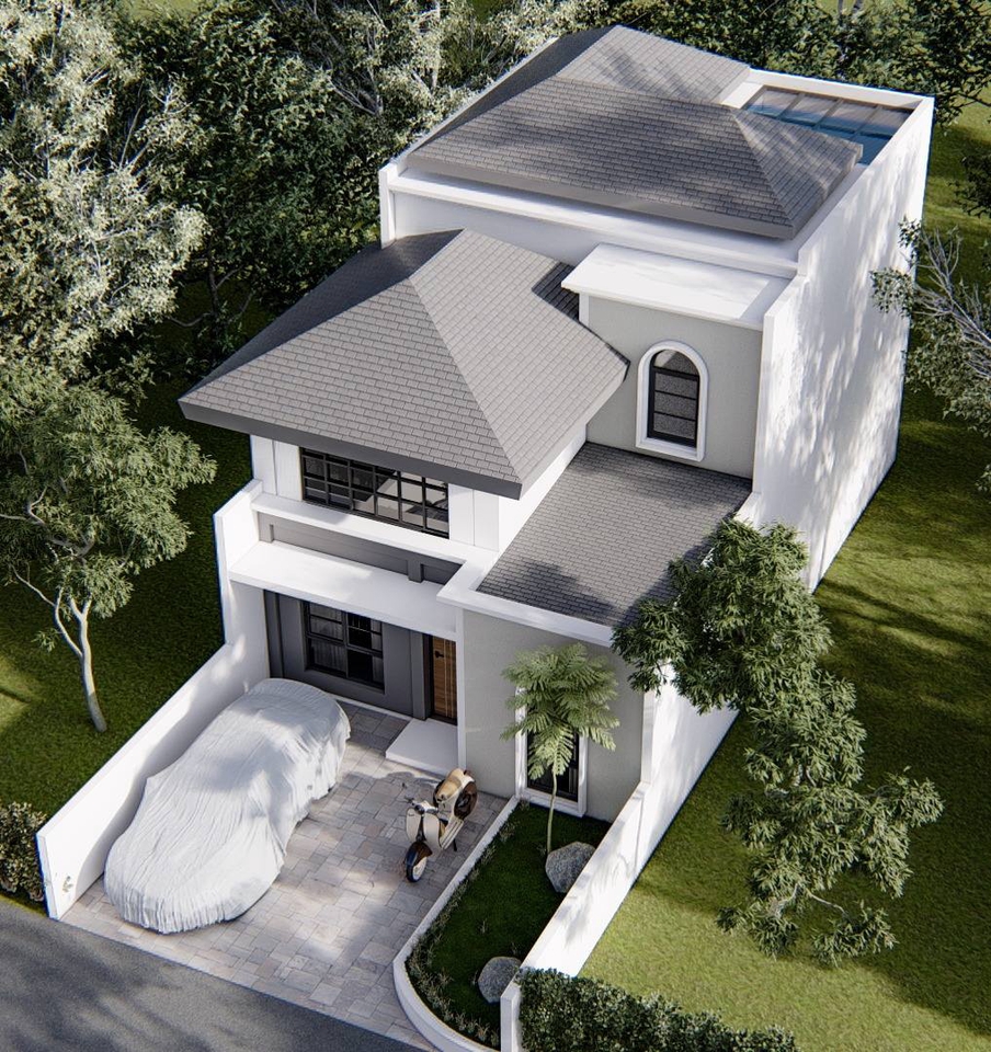 Jasa drafter autocad freelance untuk pembuatan gambar desain rumah modern