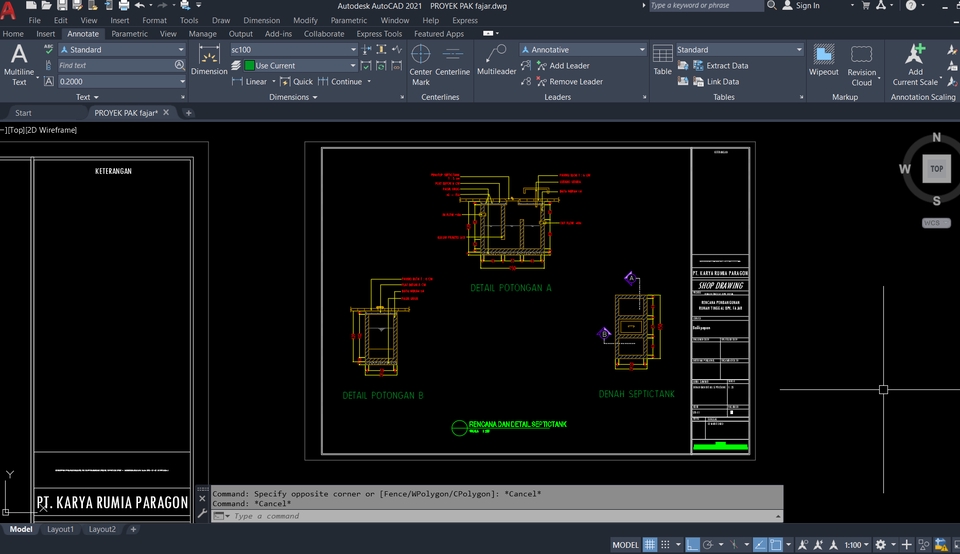 CAD Drawing - GAMBAR KERJA/DED (Detail Engineering Design) - 6