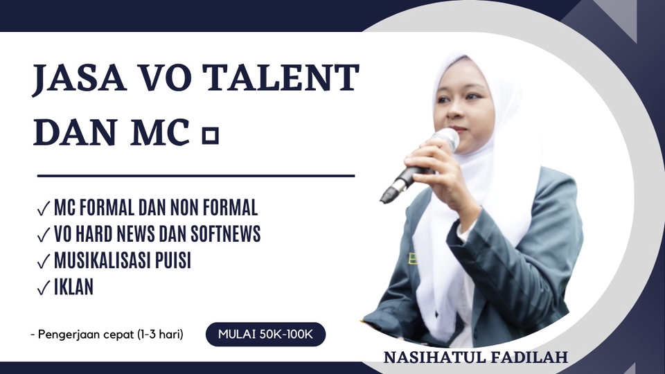 Sulih suara (dubbing, looping) - Jasa Voice Over Talent dan MC All Event - 1