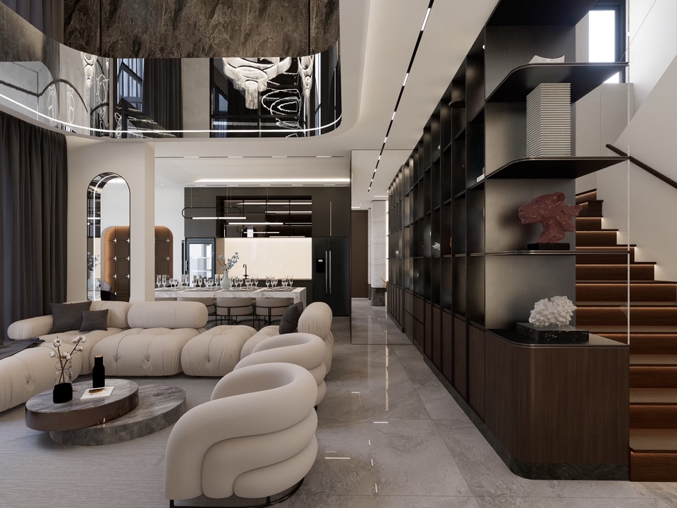 รับออกแบบตกแต่งภายในบ้านหรู สไตล์โมเดิร์น