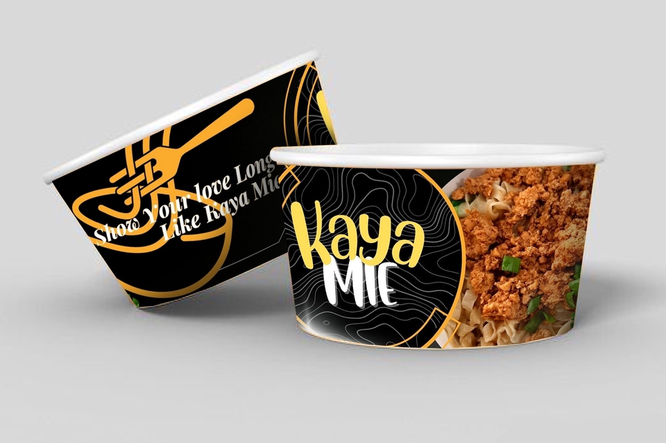 Desain kemasan unik untuk makanan kaya mie, jasa desain kemasan makanan, desain kotak nasi, desain label makanan, desain kemasan unik.