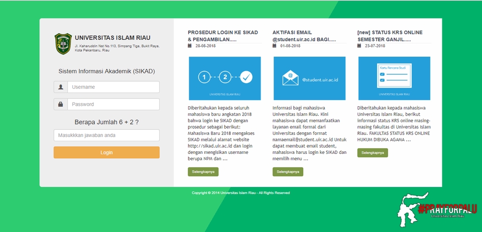 Jasa pembuatan website perusahaan dan website toko online dengan harga murah dan website development professional di Universitas Islam Riau