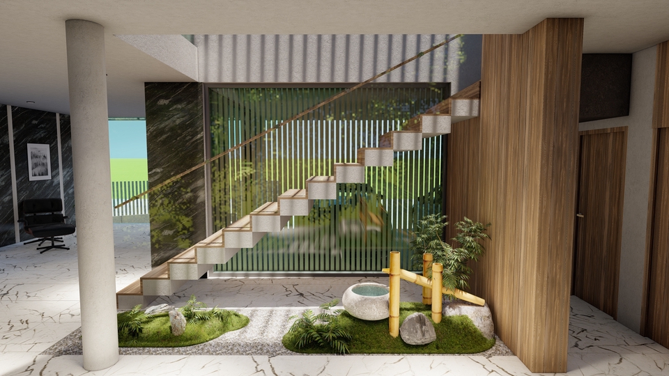 ออกแบบภูมิทัศน์และตกแต่งสวน - Landscape design & Render perspective - 5