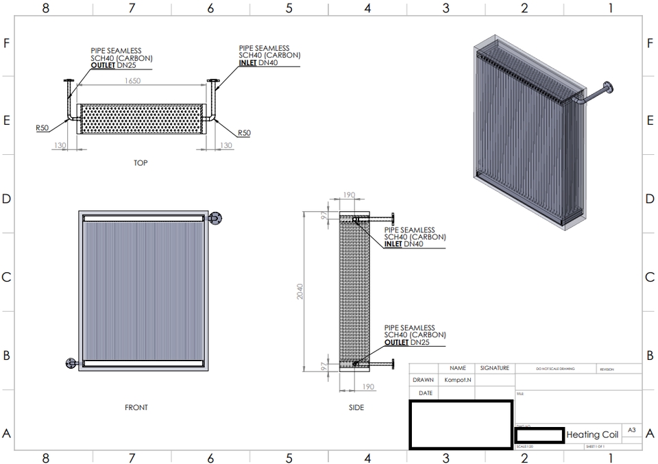 เขียนแบบวิศวกรรมและออกแบบโครงสร้าง - รับเขียนแบบวิศวกรรมทั้งแบบ 2D และ 3D ด้วยโปรแกรม Solidworks  - 4