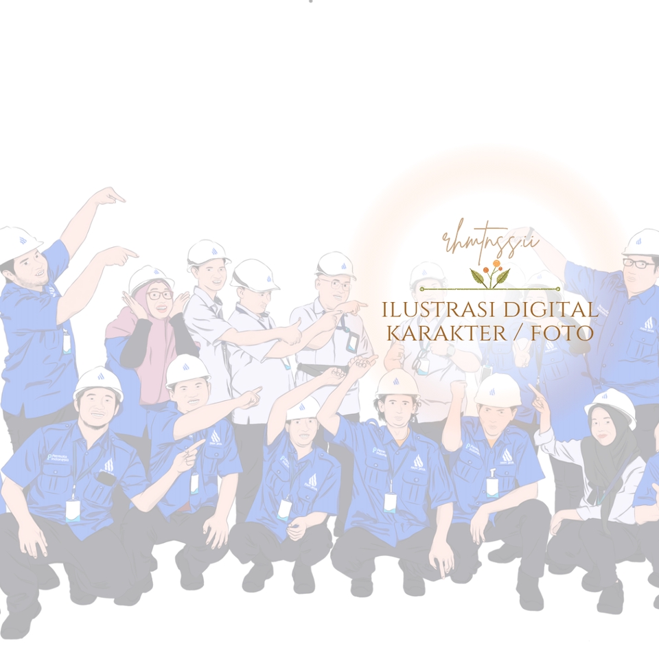 Jasa pembuatan karikatur digital wajah dan karakter untuk kebutuhan freelance