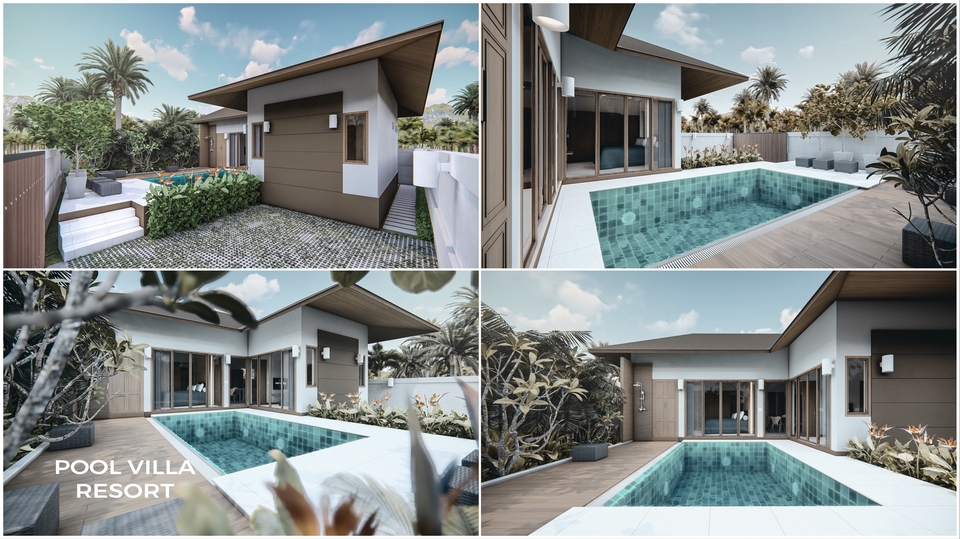 3D Perspective - รับทำภาพ / ออกแบบ / ปรึกษา งาน 3D Perspective / 3D Animation บ้าน, ตึกแถว, คอนโด, โรงแรม, Interior - 6