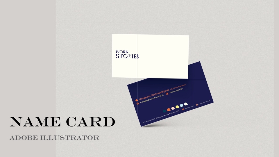 สื่อสิ่งพิมพ์และนามบัตร - รับออกแบบนามบัตรราคาย่อมเยาว์ สไตล์ Luxury, Minimal - 1